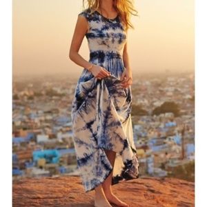 🌿Anthropologie Skyscape Blue Maxi RARE